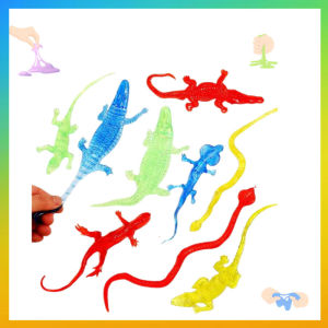 Mainan Anak Sticky Toys / Mainan Lempar Jelly Animals Buaya Kadal Kalajengking Iguana