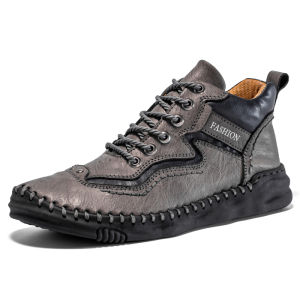 Import Kulit Sepatu Pria Tali Boots Tinggi Casual Semi Forml Cowok Sepatu Kerja Touring Nyaman Keren Lentur 218