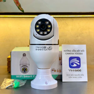 Camera Yoosee hình dạng bóng đèn 2 Mắt 12MP Hoặc 1 Mắt 10MP  Có đèn Led chiếu sáng ban đêm Xoay 360đ Đàm thoại 2 chiều