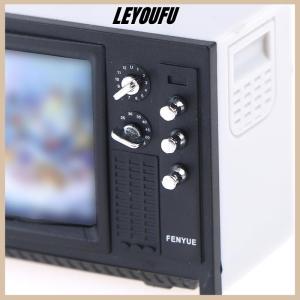 LEYOUFU DollHouse Miniature ornaments Mini retro TV toy ornaments