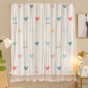 YANYANGTIAN หน้าต่าง ติดด้วยตนเอง ผ้าม่านลายการ์ตูน ฟรีติดตั้งผ้าม่านขนาดเล็ก บังแดดเต็มผ้า ห้องนอน