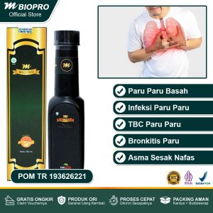 Obat Paru2 Paling Ampuh Paru2 Dan Batuk TBC Paru Paru Perokok Sesak Nafas Paru Paru Basah Infeksi Paru Radang Paru Kanker Paru Asma Pneumonia Bronkitis - Mbiopro Asli Original