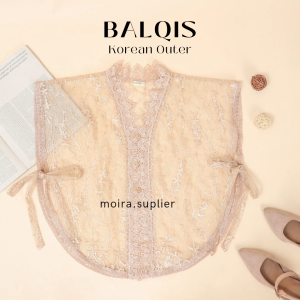 OUTER BALQIS OUTER VEST OUTER BRUKAT KONDANGAN KEKINIAN