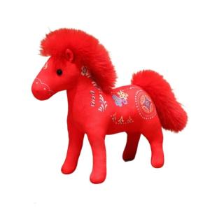 Festive Ponies Soft Plush Toy Decorative Accent Horse Plushie Adorable For Living Spaces Nursery Or Office Desk Display