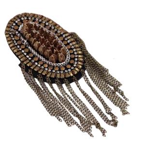 Tua miếng đệm vai epaulet miếng đệm vai hộp đêm Punk Tua epaulet Punk Vai Trâm Pin trang phục sân khấu