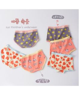 Chíp đùi và chip tam giác cho bé gái combo 3 quần lót trẻ em từ 9-49kg đáy kháng khuẩn cotton thông thoáng