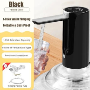 Foldable Electric Water Pump 3-Speed Touch Rechargeable Wireless Dustproof Portable For Home Office