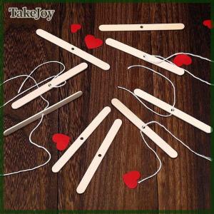 TakeJoy 50PCS Wooden Candle Wick Holders Candles Bars Holders for Candle Making