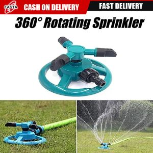 Garden Sprinkler Automatic Water 360 Degree 3 Arm Rotating