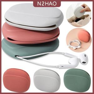 N2HAO Dữ Liệu Di Động Cáp Lưu Trữ Trường Hợp Silicone Tai Nghe Túi Đa Chức Năng Điện Thoại Sạc Cáp Dữ Liệu Hộp Lưu Trữ