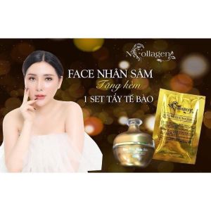 Kem face nhân sâm dưỡng trắng giảm nám tàn nhang Ncollagen 25g - Tặng sét tẩy da chết làm sạch