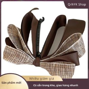 Hàng có sẵn✨ 2022 New Ribbon Bow Chuối Clip Dễ Thương Ngọc Trai Tóc Pins Barrette Phụ Nữ Phụ Kiện Tóc Thời Trang Màu Rắn Thanh Lịch Tóc Claw