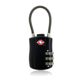 New TSA Compliant Travel Luggage Lock with Code Dial and Cable - Durable 3-Digit Combination Padlock for Secure Secure Transport