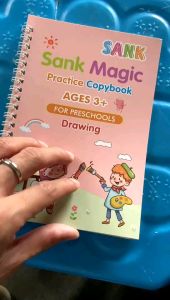 SANK MAGIC 1 PAKET / buku anak edukasi/ snak magic practice book/ buku ajaib belajar menulis untuk anak PAUD 4 tahun/ buku latihan menulis alfabet/ buku tulis cerdas sank magic/magic writing book paket pintar/magic practice book/buku ajaib magic