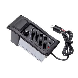 Guitar Pickup Equalizer 4 Band Acoustic Guitar Preamp Amplifier EQ 7545R Pickup 6.5MM Output