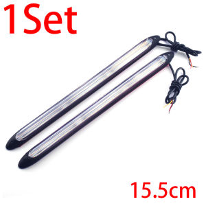 【1 cặp 】12V LED Xe Đèn Chạy Ban Ngày DRL Đèn Báo Rẽ Dải Linh HoạtPhổ thông cho xe hơi