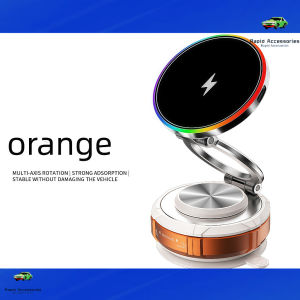 M20 Car Magnetic Electric Vacuum Adsorption Bracket Fast Charging Wireless Charger 360° Rotatable Foldable Phone Holder