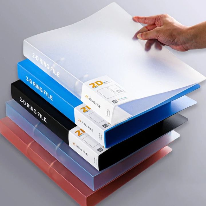 ZENO 2 Holes Binder File Folder D-shaped Office Document Transparent ...