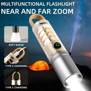 Senter Teleskopik XHP 50 LED Super Terang / Senter Zoom-mampu Senter Lampu Flash Tahan Air