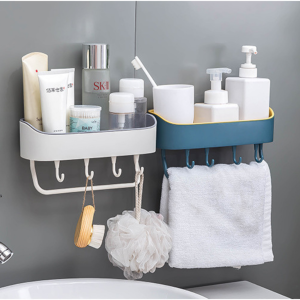 ❤️พร้อมส่ง❤️ชั้นวางของในห้องน้ำ/ชั้นวางของอเนกประสงค์ ชั้นวางในห้องน้ำ ชั้นวางของติดผนัง ที่วางของในห้องน้ำ