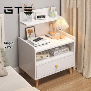 GTE Single/Double Layer Storage Cabinet Heightened Bedside Rack Simple Modern Home Bedroom For Rental Room Small Bedroom Table - Fulfilled by GTE SHOP