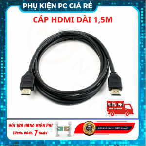 Cáp HDMI Dài 1.5m – Truyền Hình Ảnh Âm Thanh Full HD 1080P – Tương Thích Tivi PC Laptop Máy Chiếu