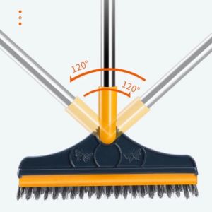Cây Bàn Chải Chà Sàn nhà tắm đa năng cán nhôm chắc chắn thiết kế đầu gạt nước xoay 120 độ