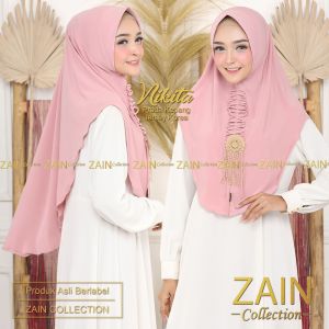 Zain Collection - Nikita Hijab Bergo Instan Jersey Korea Pet Antem Rempel Prada Kepang Adem Nyaman