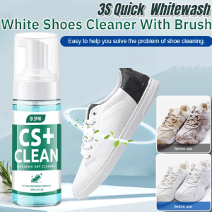 White Shoes Cleaner With Brush Shoes Wash-free White Shoes Foam Clean Reusable Shoes Sneakers Cleaning Agent