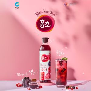 Korean Hongcho Black Raspberry Vinegar Drink 500ml - Natural Antioxidants & Inner Freshness Zero Refined Sugar FDA Approved