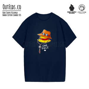 OUTFIDS.CO | KAOS COUPLE ANAK DAN AYAH IBU KARAKTER KARTUN/ANIME/MANGA/SUPERHERO ONE PIECE ACE & LUFFY HATS | COTTON COMBED 30S | KAOS PREMIUM | KAOS DISTRO