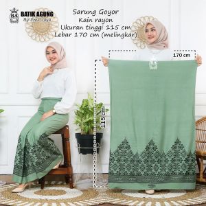 Sarung Batik Rayon/Goyor Remaja | Motif Pagar Alam 1 | Seragam SOFT| Terlaris