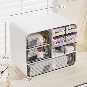 Kotak Pensil Meja Laci laci akrilik Mini Kotak Alat Tulis Desktop Organizer Storage Tempat Alat Tulis Penyimpanan Alat Tulis Organizer stationery SUPHOMY