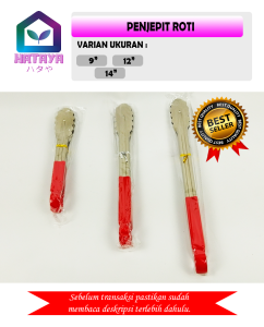 HATAYASHOP - PENJEPIT ROTI ANTI PANAS / PENJEPIT BARBEQUE/JEPITAN STAINLESS/JEPITAN KUE/JEPITAN SILICONE/JEPITAN GORENG/JEPITAN PENGGORENGAN/JEPITAN STAINLESS STEEL/PENJEPIT ROTI/CAPITAN KUE/CAPITAN ROTI/CAPITAN STAINLESS STEEL