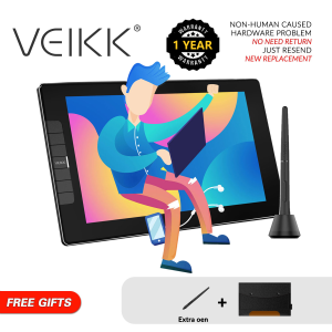 【Local Stock】VEIKK VK1200 Graphics Drawing Tablet Monitor 11.6 inch IPS Full laminated Screen 8192 levels Pressure Sensitivity Battery Free Stylus with 60 degrees Tilt  Android/ PC/ Mac Support (Multiple freebies New Stand Combo Optional)