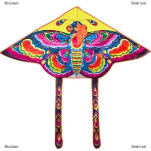 [COD] Biubiuni 90*55cm Rainbow Butterfly Kite Outdoor Foldable Kids Kite With 50M Control Line