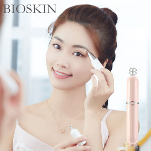 BIOSKIN Electric Eyebrow Trimmer Women Makeup Eyebrow Shaper Facial Hair Remover Lady Painless Depilator Mini Razor Lips Hair Cutter Rechargeable