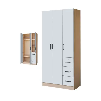 Living Mall FREYA Series 2/3 Door Wardrobe in 3 Colors