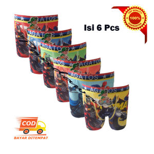 12 Pcs Celana Boxer Anak Laki Laki - Fashion Anak Laki Laki - Pakaian Dalam - Celana Dalam Motif - Random Motif & Warna - Celana Dalam Anak Laki - Laki Boxer