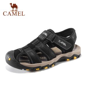 Cameljeans Outdoor Beach Sandals for Men Casual Leather Camouflage Sandals Summer Fashion Men Shoes