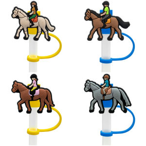 Colorplus 8mm 1PCS PVC Horseback Riding Straw Topper Equestrian Straw Cover Drink Spill Prevention Creative Accessories Dustproof Cup