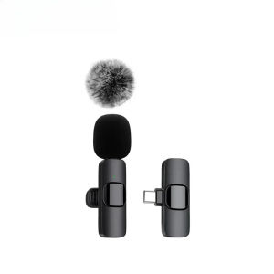 Mini Wireless Microphone for iPhone Android Cameras Wireless Microphone for Interviews Vlog Noise Cancelling Lavalier Microphone