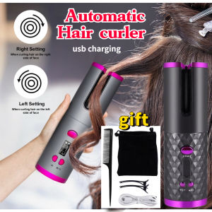 USB充电款自动卷发器 Automatic Hair curler Curling Iron Wireless Ceramic curly hair iron hair blower comb rambut kerinting 便携式 迷你懒人卷发棒