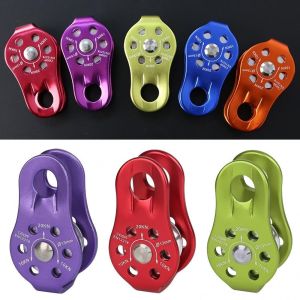 CHLOCH 26KN Rock Climbing Pulley Block 12mm Single Swivel Rope Fixed Pulley Durable Aluminium Alloy Pulley Cableway Accessories Mountaineering