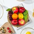 Artificial Fake Fruit, 8 Pcs Faux Fruit Centerpieces Dining Table Decorative, Lifelike Fruits Set Contain Fake, Grape, Orange, Pear for Home Kitchen Décor. 