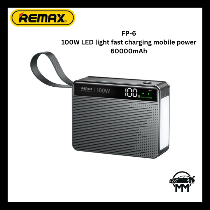 REMAX FP-6 60000mAh 100W ULTRA SUPER fast charging POWER BANK LED light ...