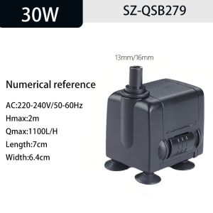 45W Submersible Water Pump Aquarium Fountain Air Fish Pond Cycle Filter Fresh Marine Water Tank
