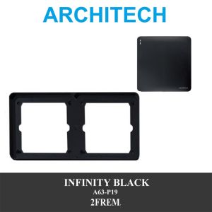Architech Infinity A63-P19 Black FRAME / BINGKAI Stop Kontak / SAKLAR