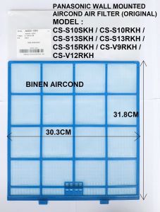 [ORIGINAL/GENUINE] (2PCS) PANASONIC WALL MOUNTED AIRCOND CS-S10RKH/S13RKH/S15RKH/S10SKH/S13SKH/S15SKH/V9RKH/V12RKH/MS9SKH/MS12SKH INDOOR AIR FILTER Panasonic Ac Filter Price Panasonic Fan - Lazada