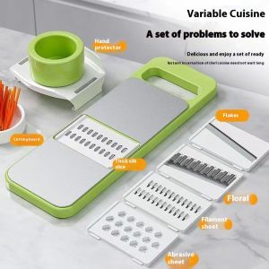 Xanlyshe  Dụng cụ băm nhỏ bằng thép không gỉ đa năng gia dụng dụng cụ nghiền khoai tây dưa chuột dày cắt rau quả